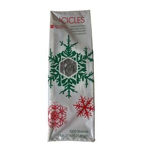 Vintage Christmas Tree Icicles Tinsel Union Wadding USA Shiny Nostalgic